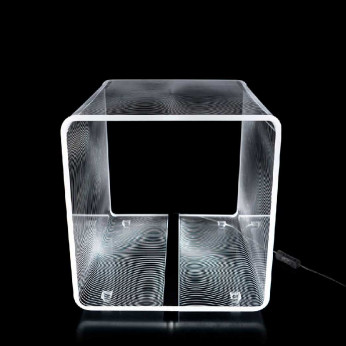 Vesta Lampada da terra a LED in plexiglas in stile moderno versione Flots Solid