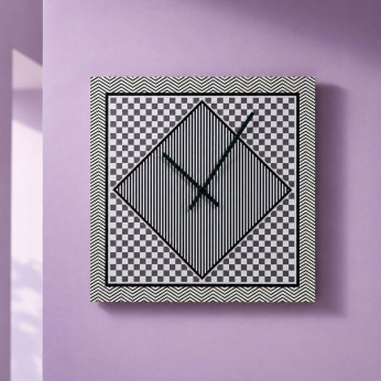 Vesta Orologio da parete di design in plexiglass con motivi geometrici Decor