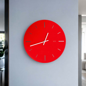 Vesta Orologio da parete moderno in plexiglass con lancette in metallo R2
