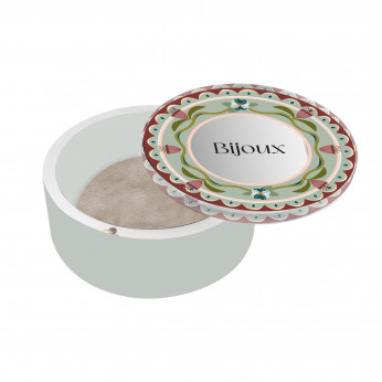 Vesta Portagioie rotondo grande in plexiglass con coperchio Happy Beaty