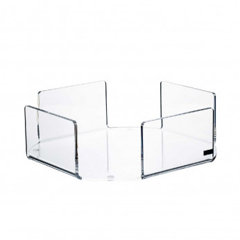 Vesta Portapiatti orizzontale in plexiglass moderno per piatti di plastica o carta Like Water