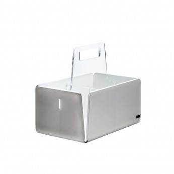 Vesta Portaposate grande in plexiglass dalle linee morbide e moderne Like Water