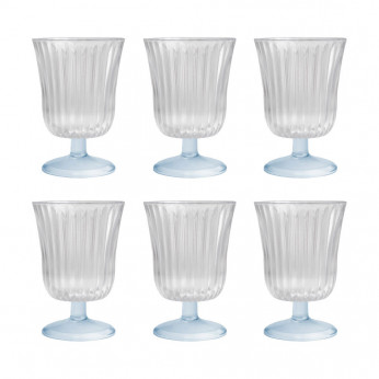 Vesta Set 6 bicchieri in plexiglass dalle linee eleganti Ginevra