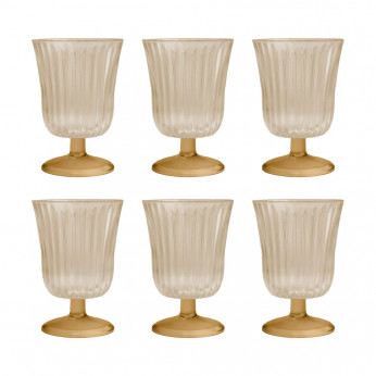 Vesta Set 6 bicchieri in plexiglass dalle linee eleganti Ginevra
