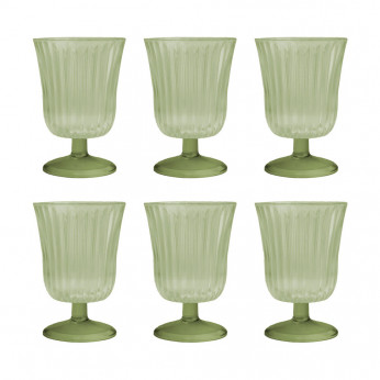 Vesta Set 6 bicchieri in plexiglass dalle linee eleganti Ginevra