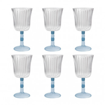 Vesta Set 6 calici in plexiglass dalle linee eleganti Ginevra