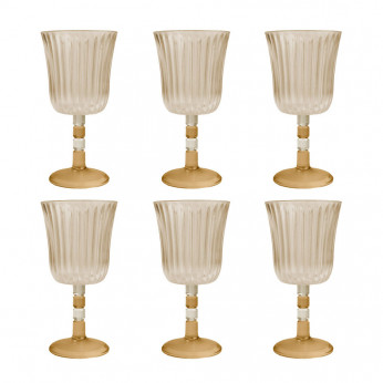 Vesta Set 6 calici in plexiglass dalle linee eleganti Ginevra