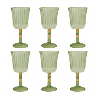 Vesta Set 6 calici in plexiglass dalle linee eleganti Ginevra