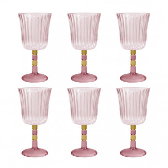 Vesta Set 6 calici in plexiglass dalle linee eleganti Ginevra
