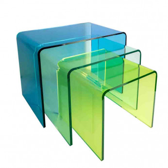 Vesta Tavolini da salotto in plexiglass set 3pz Simply