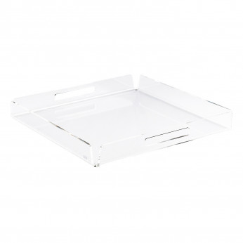 Vesta Vassoio quadrato grande in plexiglass dal design moderno ed elegante Like Water