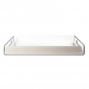 Vesta Vassoio quadrato grande in plexiglass dal design moderno ed elegante Like Water