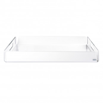 Vesta Vassoio quadrato grande in plexiglass dal design moderno ed elegante Like Water