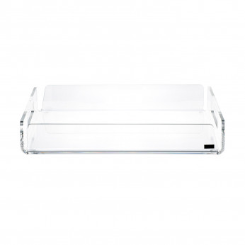 Vesta Vassoio quadrato piccolo in plexiglass dal design moderno ed elegante Like Water