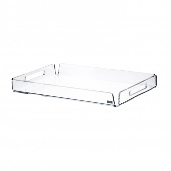Vesta Vassoio rettangolare piccolo in plexiglass dal design moderno ed elegante Like Water