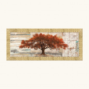 Artitalia Stampa moderna a tema paesaggistico con dettagli materici e glitter 153x63 