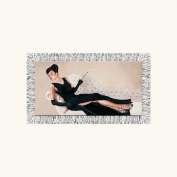Artitalia Stampa moderna con cornice argento figurativo glitter strass e brillanti 100X50