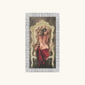 Artitalia Stampa figurativa con cornice argento moderna con glitter e strass 