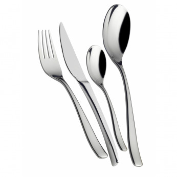 Bugatti Posate per la tavola set 24pz in acciaio inox lucido linea "Amalfi" 