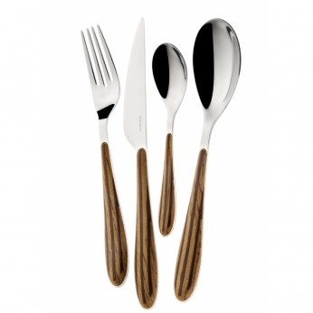 Bugatti Posate da tavola in acciaio set 24pz linea "Zebra"
