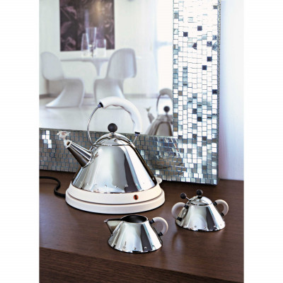 Alessi - Bollitore elettrico cordless in acciaio inossidabile con spina europea 2000W - SKU: MG32