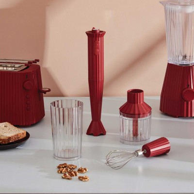Alessi - Plissè - Frullatore a immersione con bicchiere graduato in resina spina europea 500W - SKU: MDL10