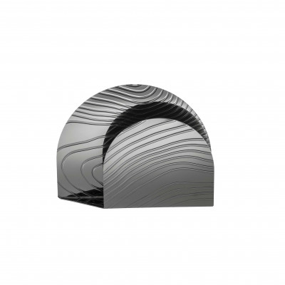  Alessi - Veneer - Portatovaglioli in acciaio inossidabile con decoro a rilievo - SKU: PU08- 