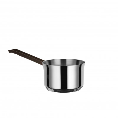  Alessi - Edo - Casseruola a manico lungo in acciaio inossidabile fondo magnetico diametro 14" - Colore: Acciaio - SKU: PU105/14 