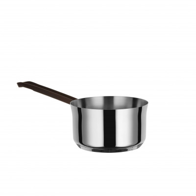  Alessi - Edo - Casseruola a manico lungo in acciaio inossidabile fondo magnetico diametro 16" - Colore: Acciaio - SKU: PU105/16 