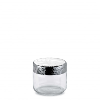 Alessi Veneer Barattolo ermetico in vetro con coperchio in acciaio S Colore: Trasparente