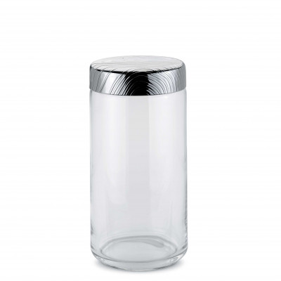 Alessi Veneer Barattolo ermetico in vetro con coperchio in acciaio XL Colore: Trasparente