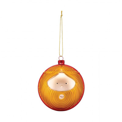  Alessi - Palla per albero di Natale in vetro soffiato "Giuseppe" - Colore: Oro/Nero - SKU: AMJ133 