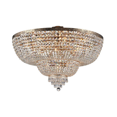 Maytoni - Palace - Lampadario gigante in stile classico con pendenti in cristallo - Colore: Oro - 18 Lampadine E27 60W - IP20 - SKU: DIA890-CL-18-G