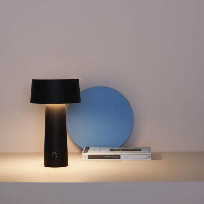  Vesta - Mush - Lampada da tavolo ricaricabile a led dal design moderno - 1 Lampadina Led Integrato 5W - Lumen 200 - Gradi Kelvin 3000k Luce Calda - IP44 - SKU: 01945 