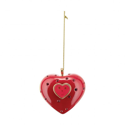  Alessi - Decorazione in porcellana decorata a mano "Cuore e Cuora" - Colore: Rosso - SKU: MJ1611 