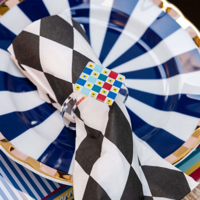  Vesta - Decor - Set 6 allacciatovaglioli in plexiglass design elegante - SKU: 04220 