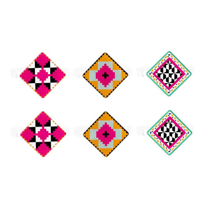 Vesta Decor Set 6 allacciatovaglioli in plexiglass design elegante Colore: Toni Caldi