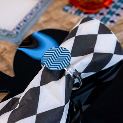  Vesta - Decor - Set 6 allacciatovaglioli in plexiglass dal design elegante - SKU: 04221 