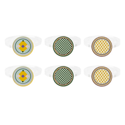 Vesta Decor Set 6 allacciatovaglioli in plexiglass dal design elegante Colore: Viola