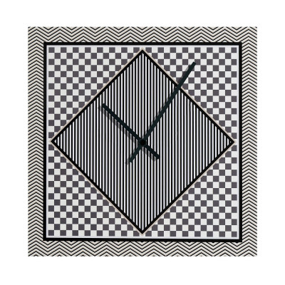  Vesta - Decor - Orologio da parete piccolo dal design moderno in plexiglass con decoro Basic - SKU: 04225D32 