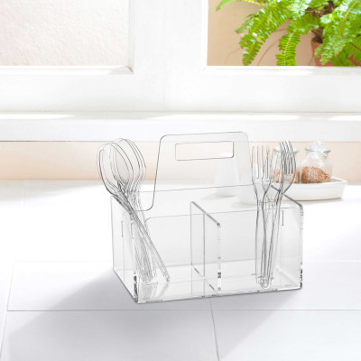  Vesta - Like Water - Portaposate grande in plexiglass dalle linee morbide e moderne - SKU: 07204 