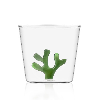 Ichendorf Coral Reef Bicchiere in vetro decorazione interna con corallo Colore: Verde Chiaro