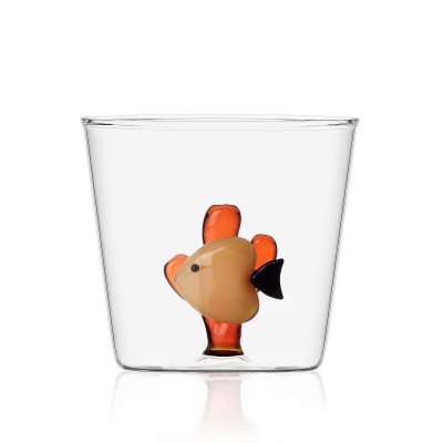  Ichendorf - Marine Garden - Bicchiere in vetro per aperitivi con pesciolino all'interno - Colore: Ambra - SKU: 09352058 