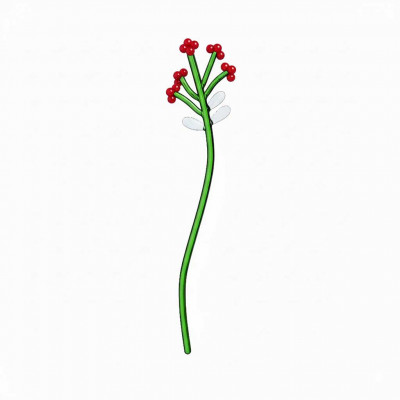 Ichendorf Woodland Tales Fiore in vetro con bacche rosse Colore: Verde/Rosso