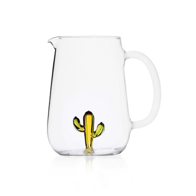Ichendorf Desert Plants Brocca in vetro decorazione con cactus all'interno Colore: Ambra