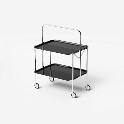 Pezzani Select Carrello per cucina richiudibile in acciaio Select Colore: Cromato/Nero