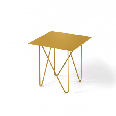 Pezzani - Shape - Tavolino da salotto piccolo quadrato moderno in acciaio - SKU: 0/232