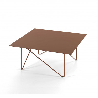 Pezzani - Shape - Tavolino da salotto quadrato grande in acciaio sabbiato - SKU: 0/233