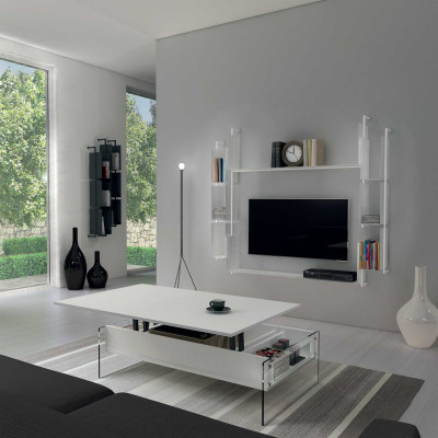 Pezzani - London - Tavolino da salotto moderno medio con contenitore - SKU: 0/263