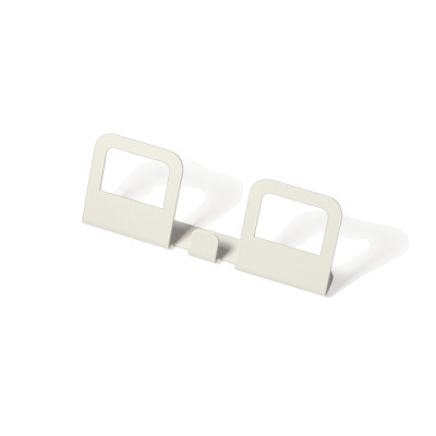 Pezzani - Hang - Appendiabiti da parete lineare in stile moderno con 2 ganci - Colore: Bianco - SKU: 0/322#BS